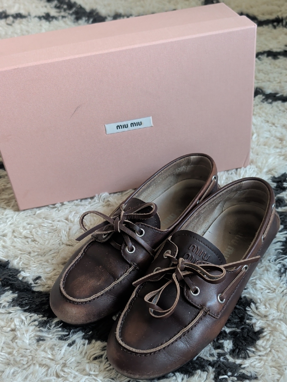 Authentic Miu Miu Leather Loafers 37 - Picture 4 of 4